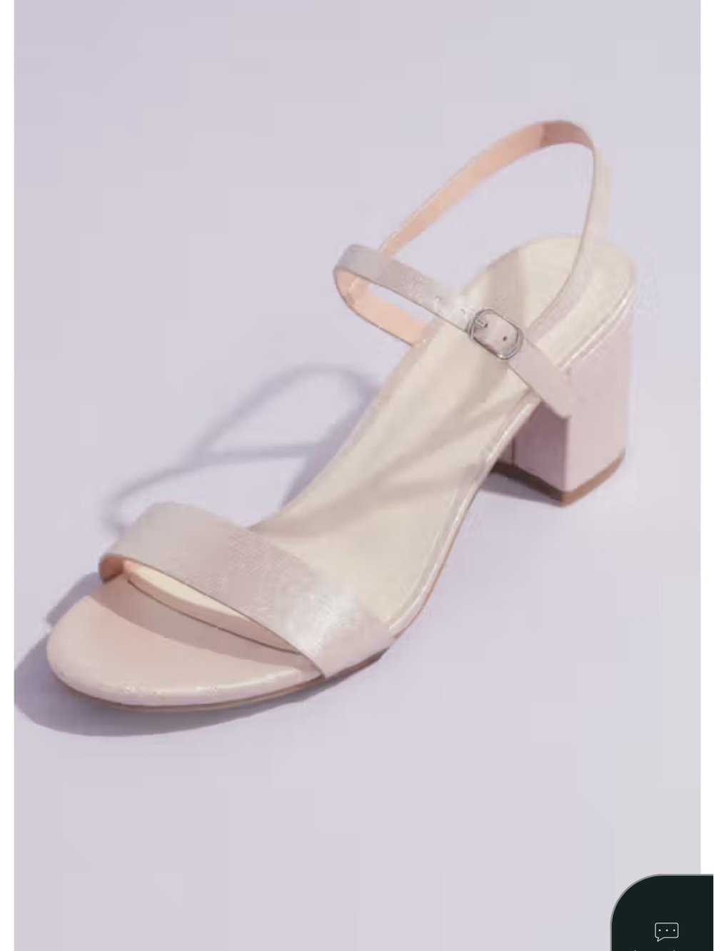 Women’s Open-Toe Block Heel Sandal in Blush- 7 wide
